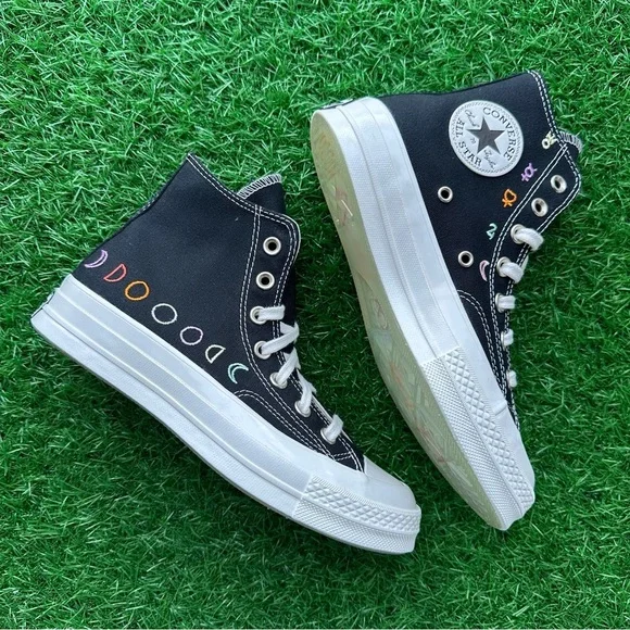 🎁Converse Chuck 70 Hi Black / Vintage White - Picture 2 of 10